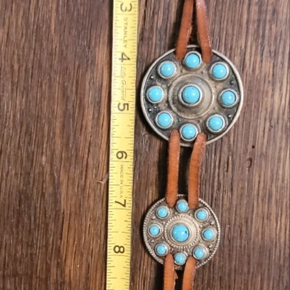Blue and Brown Turquoise Stone Bracelet - Picture 13 of 14